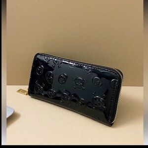 SHEIN Black Skull Embossed Wallet